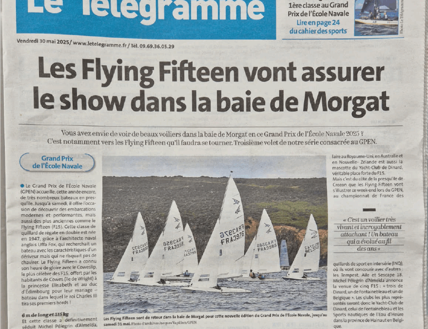 Les Flying Fifteen à l’honneur à l’occasion du G.P.E.N.